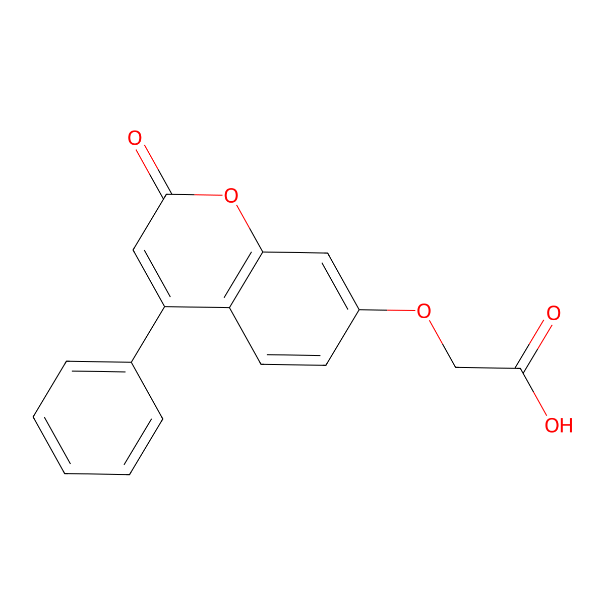 [(2-oxo-4-phenyl-2H-chromen-7-yl)oxy]acetic acid molecular structure, CAS 130181-72-5