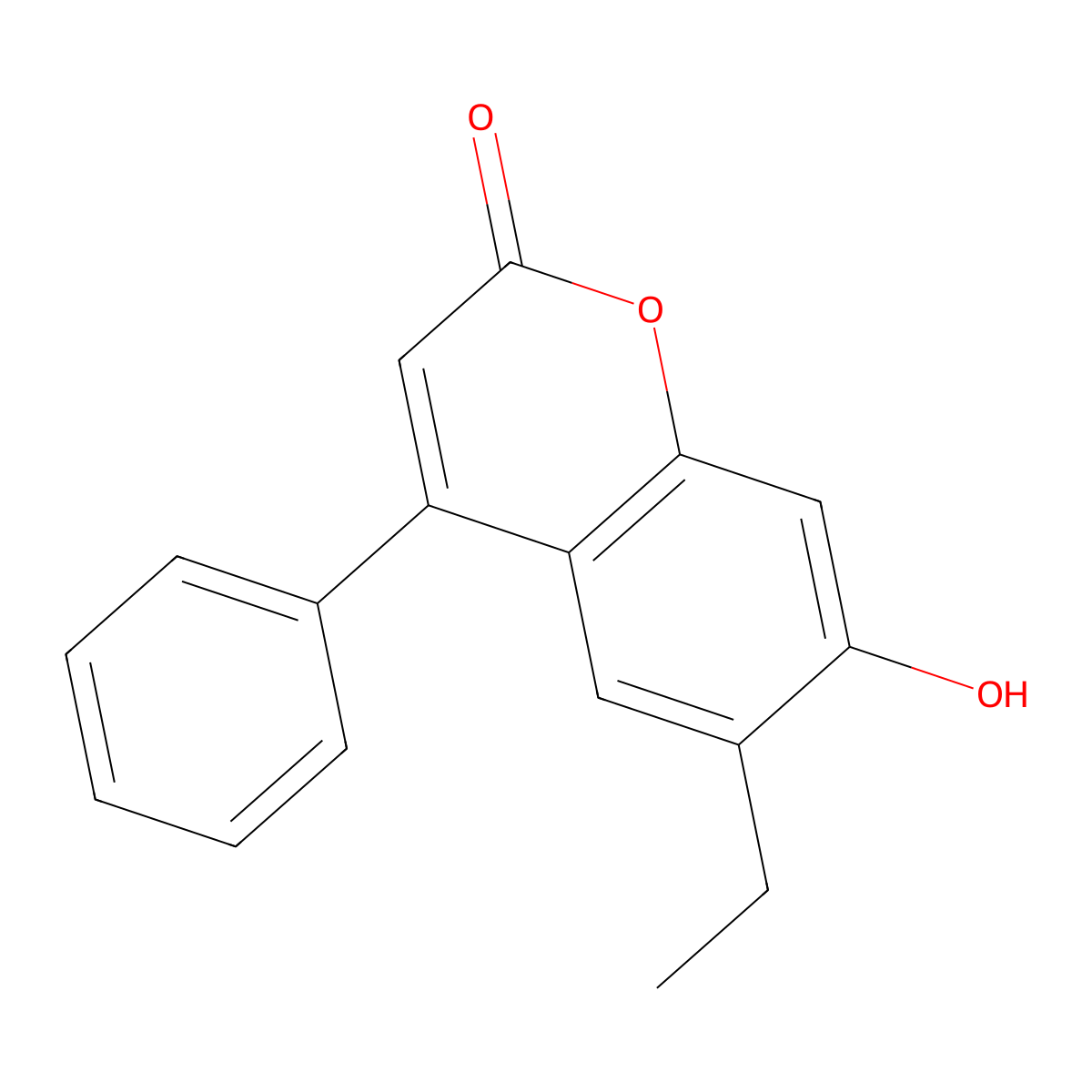6-ethyl-7-hydroxy-4-phenyl-2H-chromen-2-one molecular structure, CAS 130182-00-2