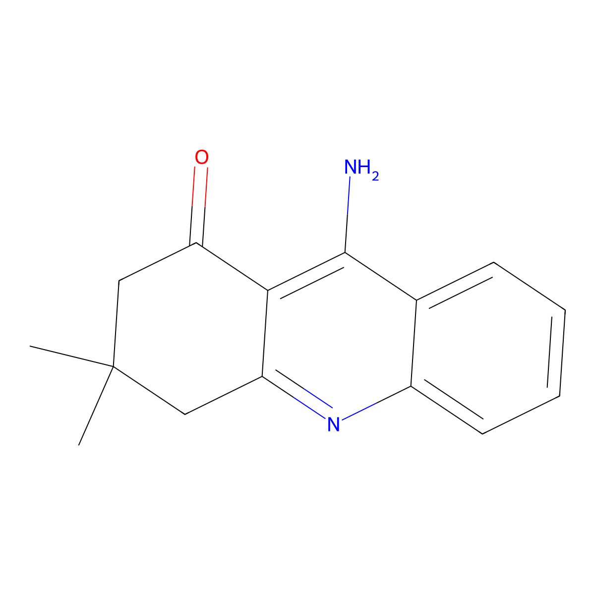 9-Amino-3,3-dimethyl-3,4-dihydro-1(2H)-acridinone molecular structure, CAS 130186-64-0