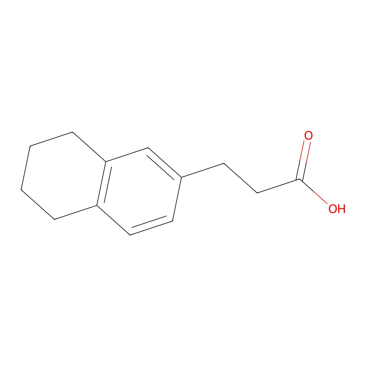 3-(5,6,7,8-Tetrahydronaphthalen-2-yl)propanoic acid molecular structure, CAS 13019-12-0