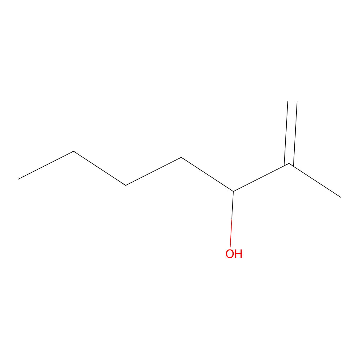 2-Methyl-1-hepten-3-ol molecular structure, CAS 13019-19-7
