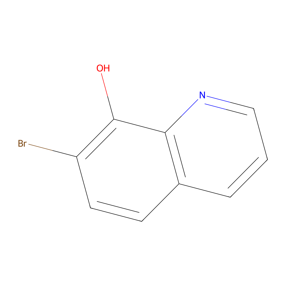 7-Bromo-8-hydroxyquinoline molecular structure, CAS 13019-32-4