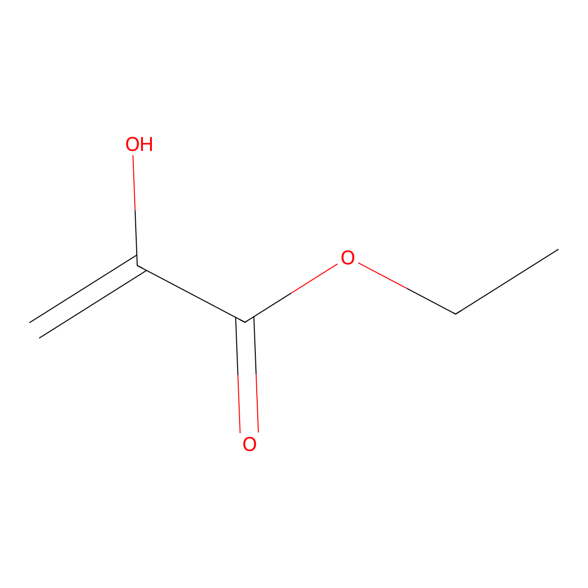 Ethyl 2-hydroxyprop-2-enoate molecular structure, CAS 130190-69-1