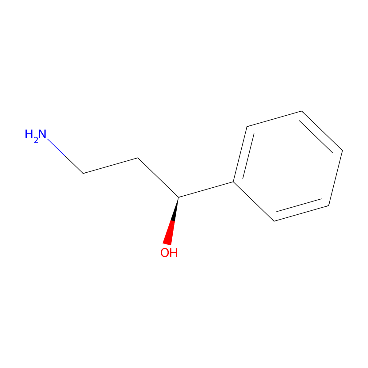 (1S)-3-amino-1-phenylpropan-1-ol molecular structure, CAS 130194-42-2