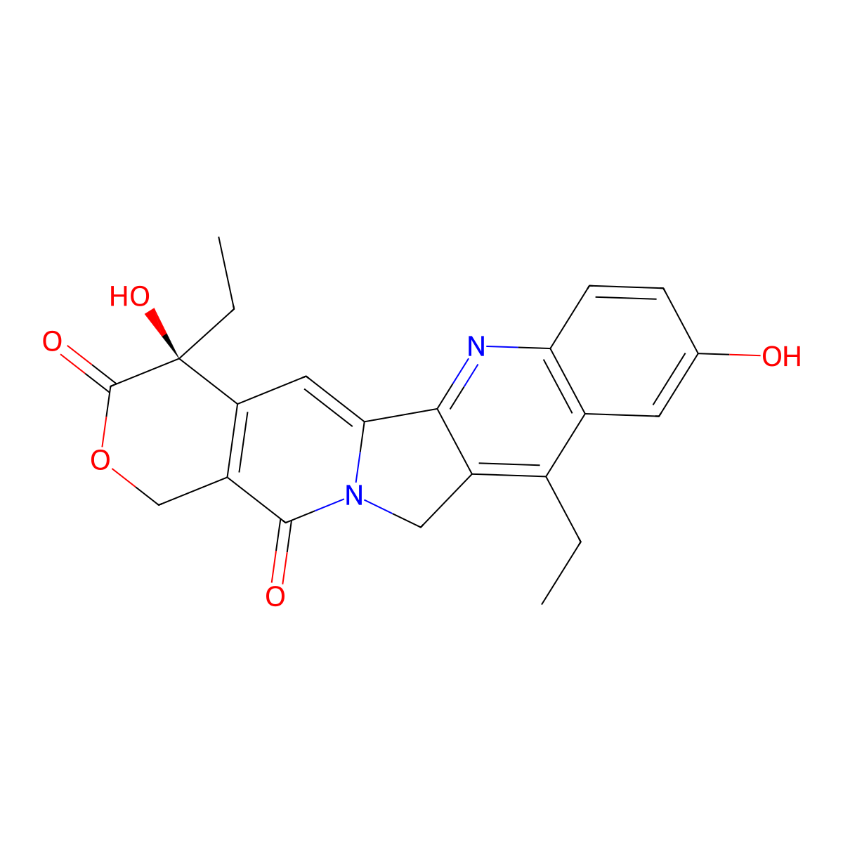 7-Ethyl-10-Hydroxycamptothecin molecular structure, CAS 130194-92-2