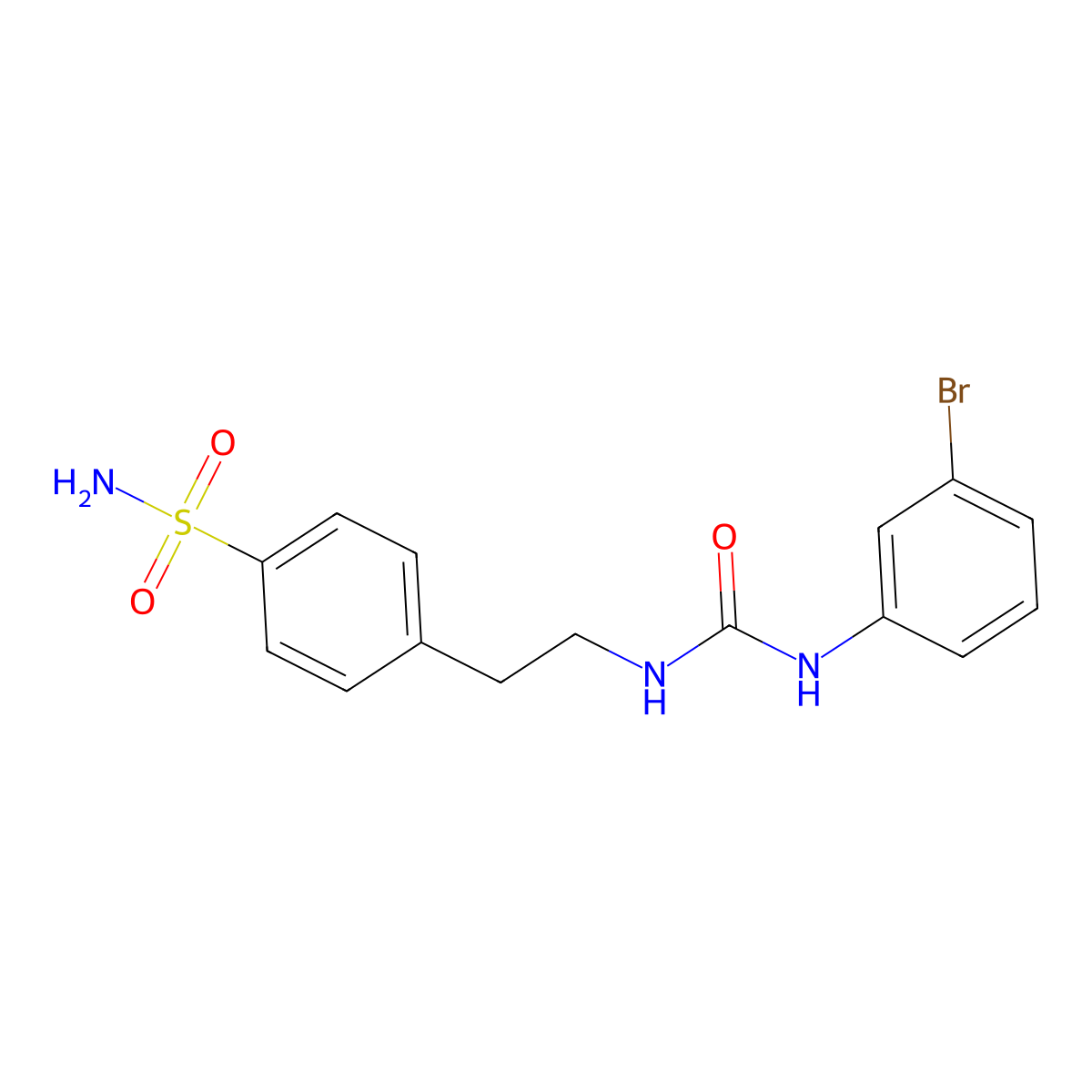 1-(3-Bromophenyl)-3-[2-(4-sulfamoylphenyl)ethyl]urea molecular structure, CAS 1301980-28-8