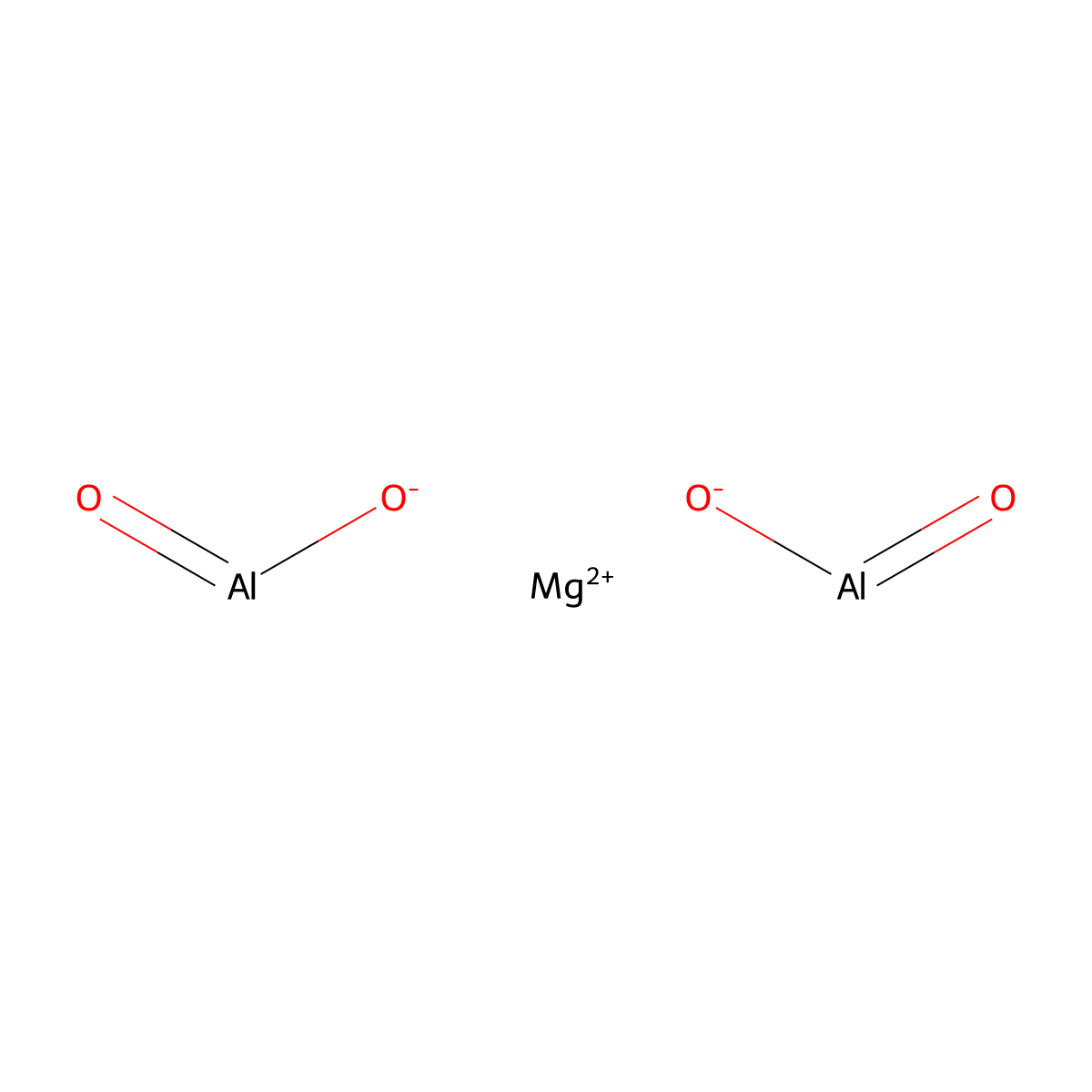 Spinel molecular structure, CAS 1302-67-6