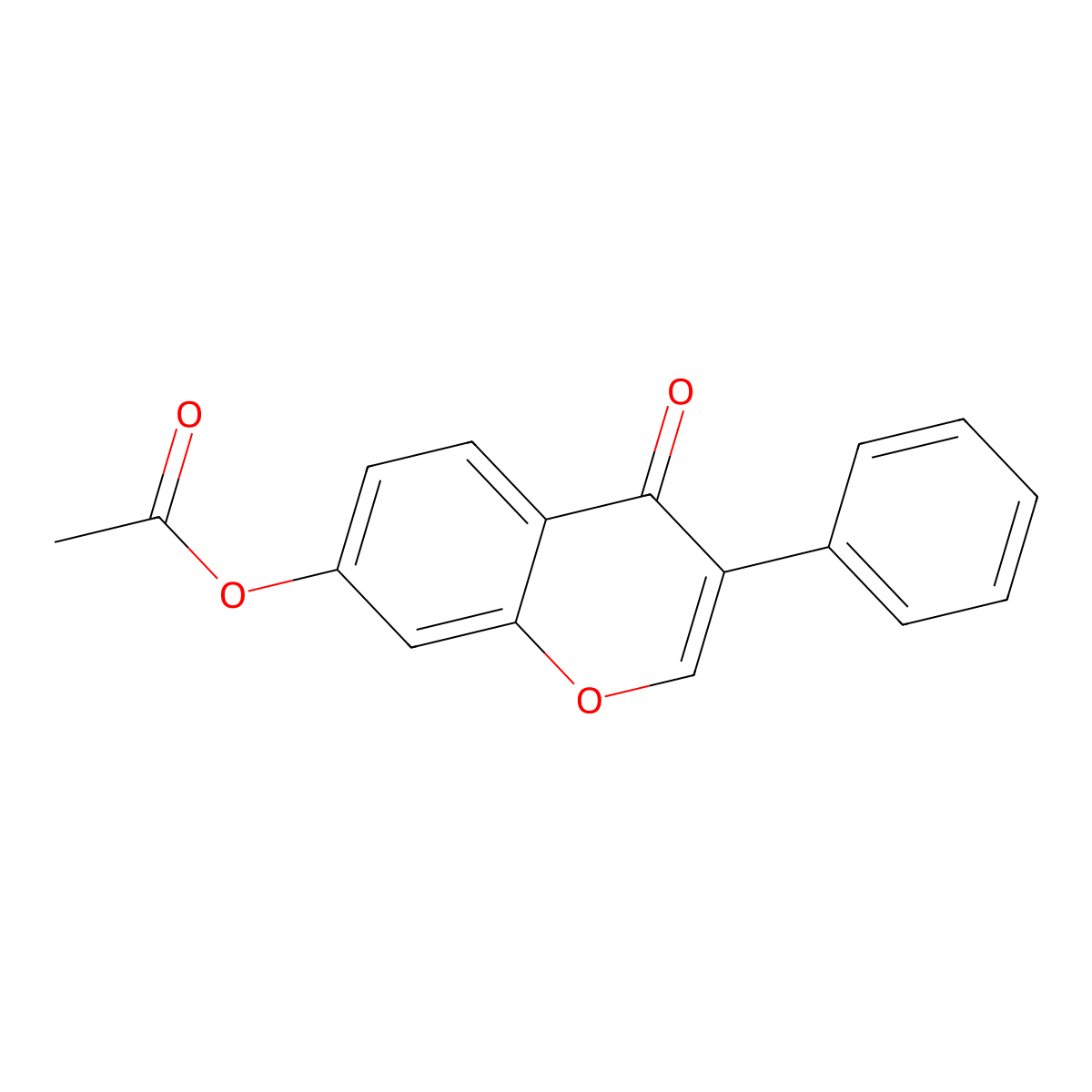 7-(Acetyloxy)-3-phenyl-4H-1-benzopyran-4-one molecular structure, CAS 13020-22-9