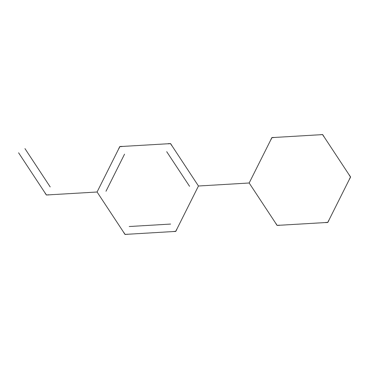 p-Cyclohexyl styrene molecular structure, CAS 13020-34-3