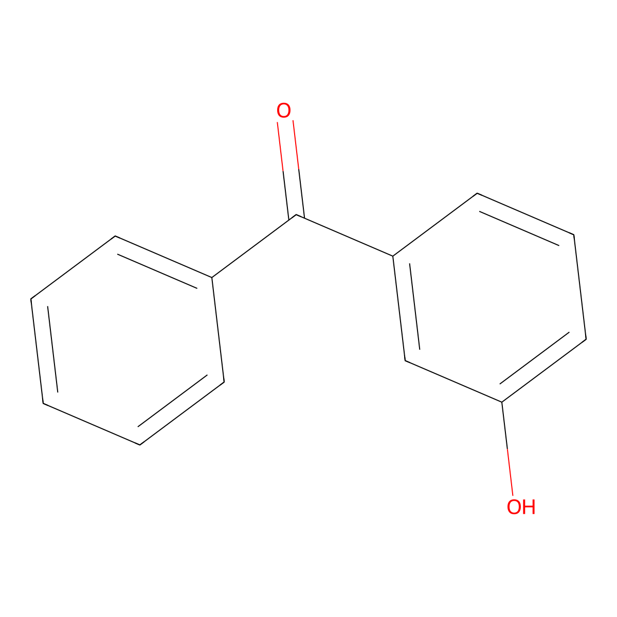 3-Hydroxybenzophenone molecular structure, CAS 13020-57-0