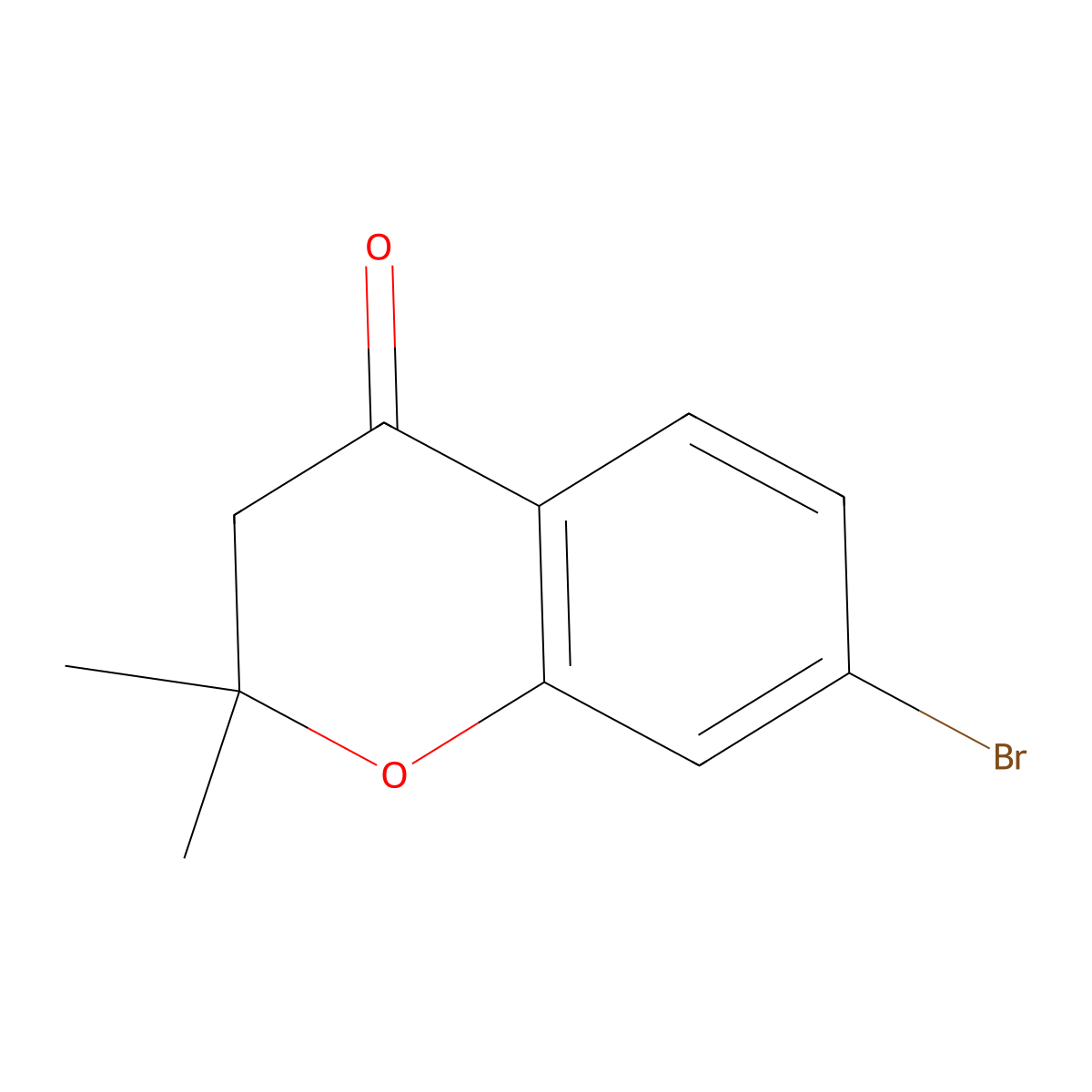 7-Bromo-2,2-dimethylchroman-4-one molecular structure, CAS 130200-01-0