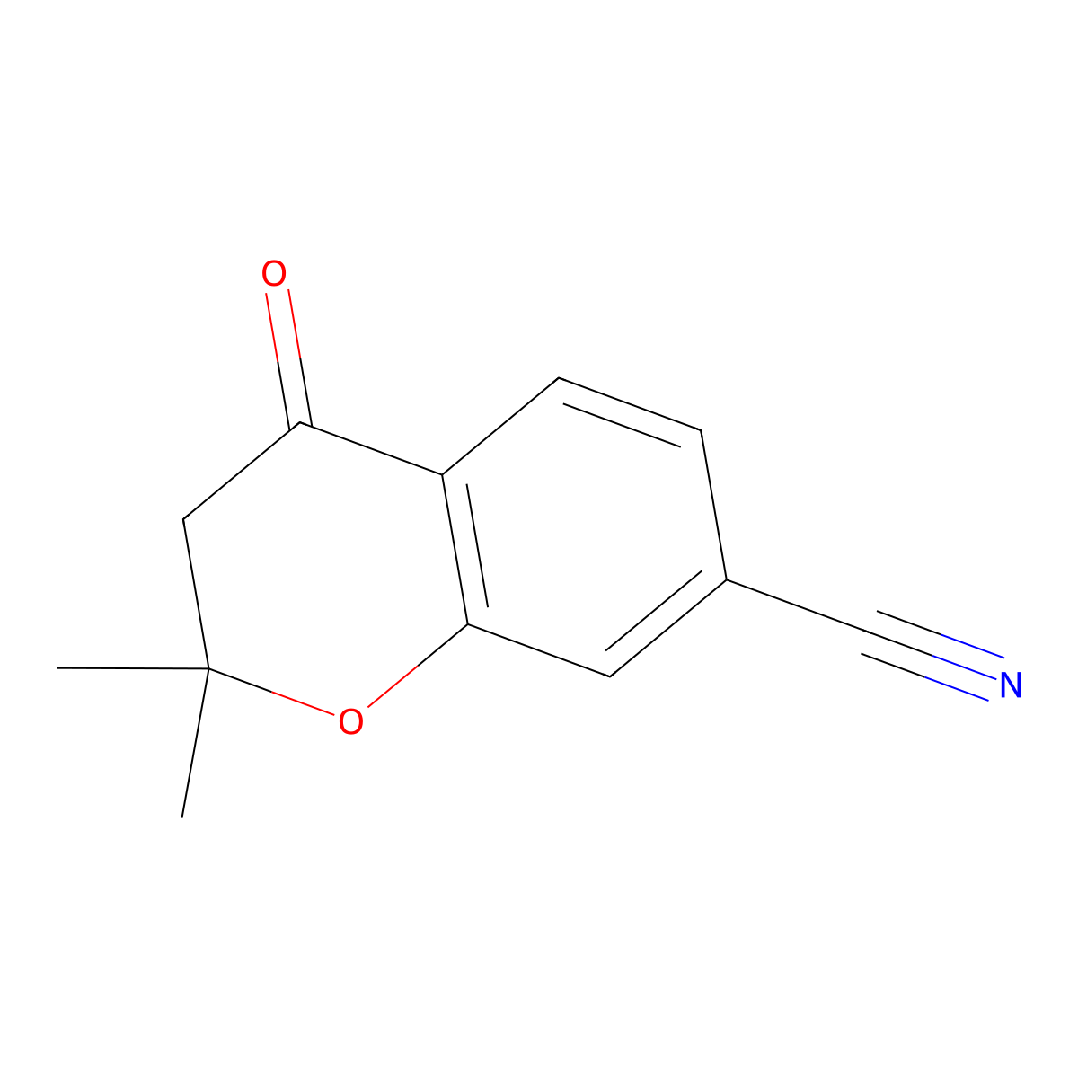 2,2-Dimethyl-4-oxochroman-7-carbonitrile molecular structure, CAS 130200-02-1