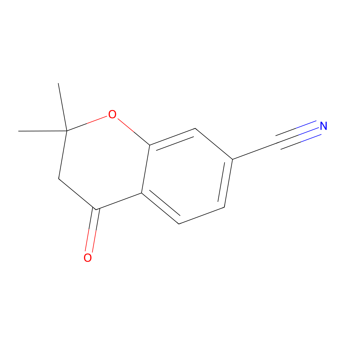 2,2-Dimethyl-4-oxochroman-7-carbonitrile molecular structure, CAS 130200-02-1