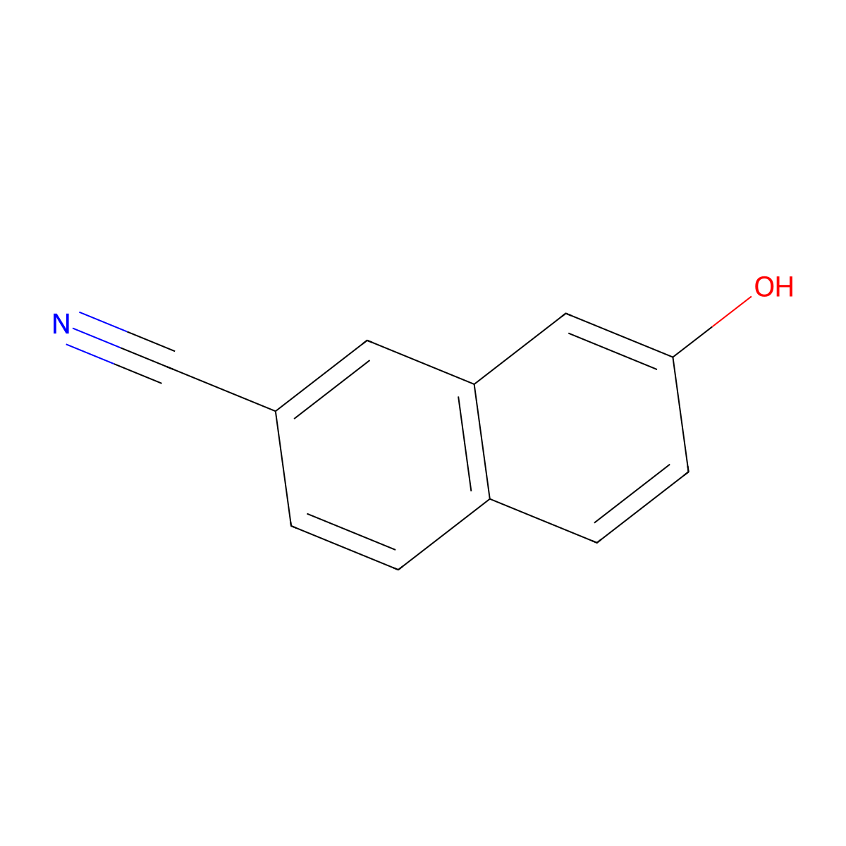 7-Hydroxynaphthalene-2-carbonitrile molecular structure, CAS 130200-58-7