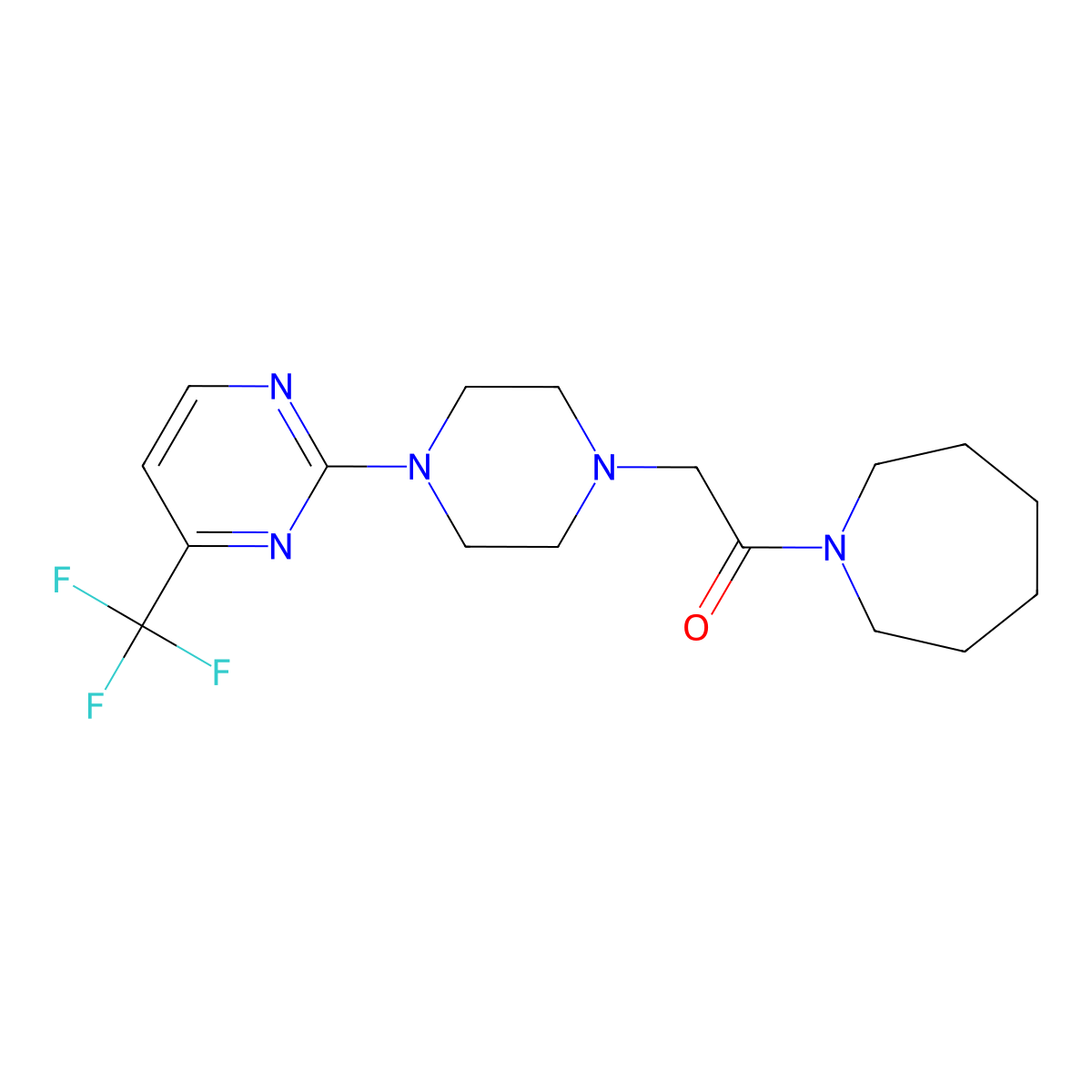1-(Azepan-1-yl)-2-{4-[4-(trifluoromethyl)pyrimidin-2-yl]piperazin-1-yl}ethan-1-one molecular structure, CAS 1302029-92-0