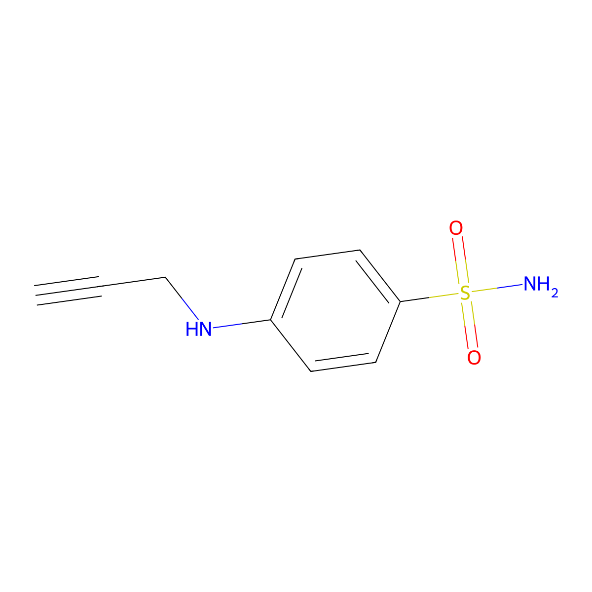 4-(Prop-2-yn-1-ylamino)benzenesulfonamide molecular structure, CAS 130206-36-9