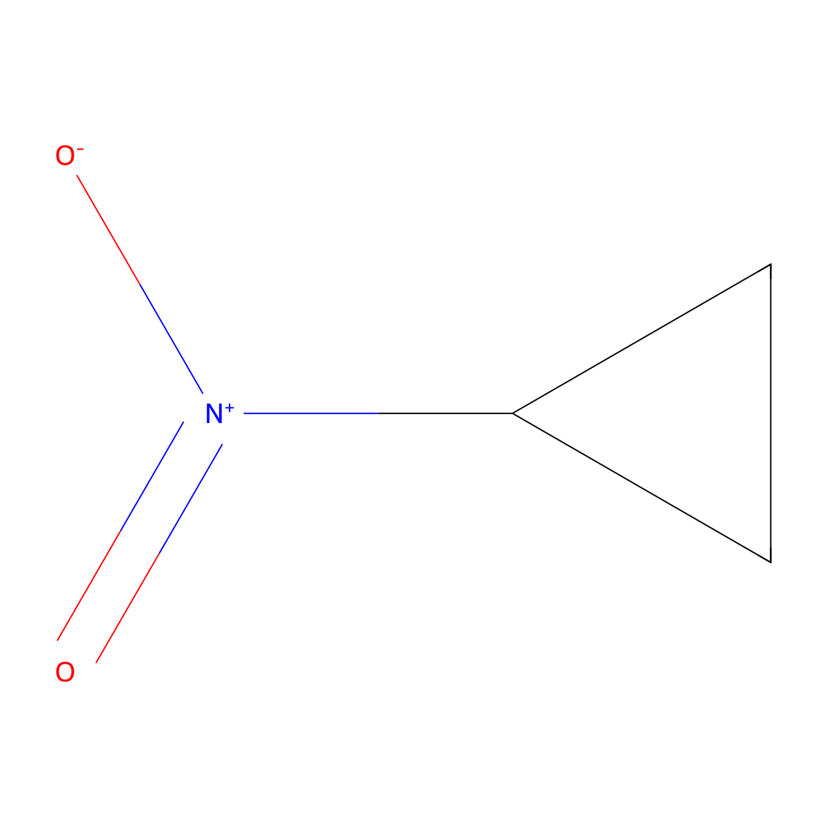 Nitrocyclopropane molecular structure, CAS 13021-02-8