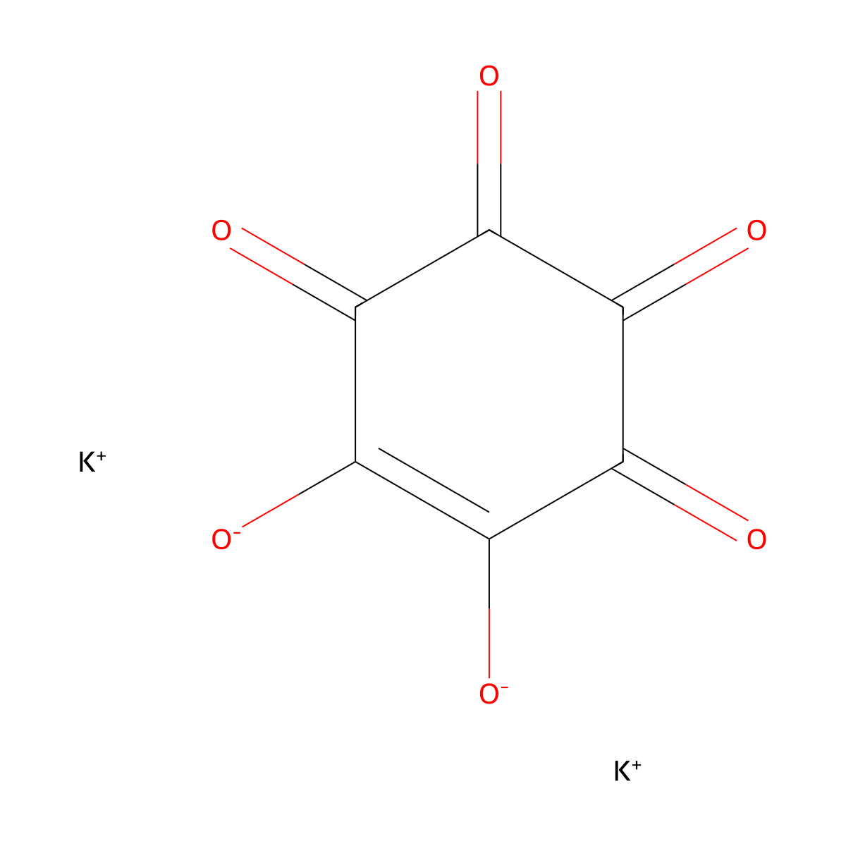 Potassium rhodizonate molecular structure, CAS 13021-40-4