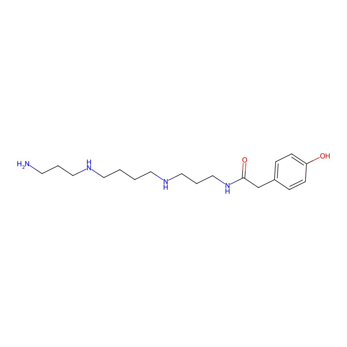 N-(4-Hydroxyphenylacetyl)spermine molecular structure, CAS 130210-32-1