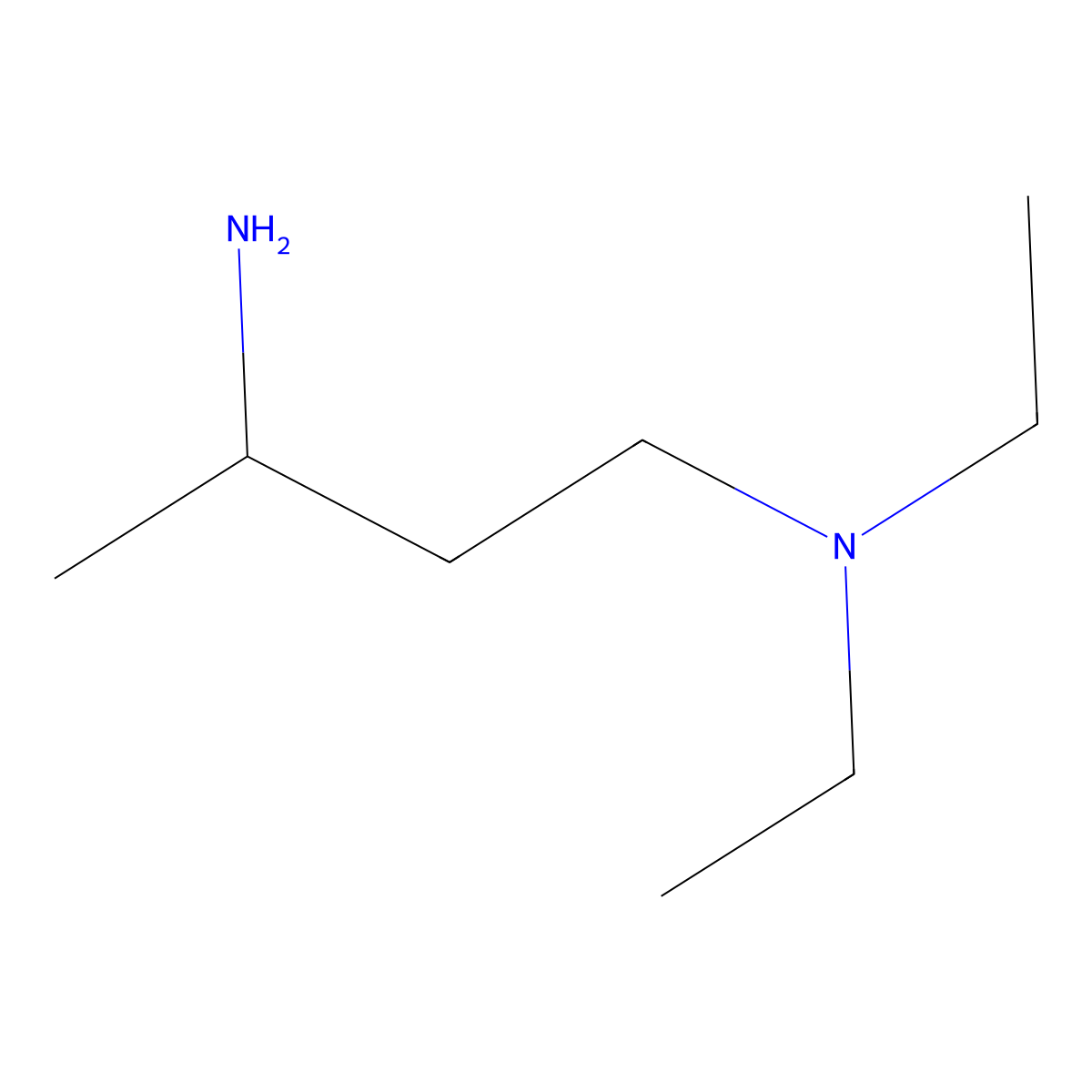 N1,N1-Diethyl-1,3-butanediamine molecular structure, CAS 13022-88-3