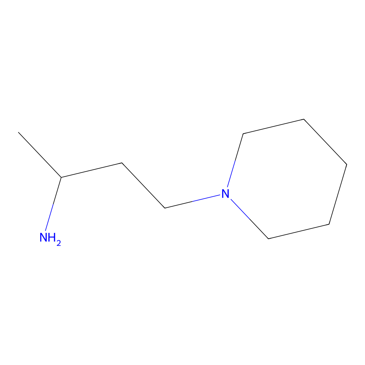 4-(Piperidin-1-YL)butan-2-amine molecular structure, CAS 13022-89-4