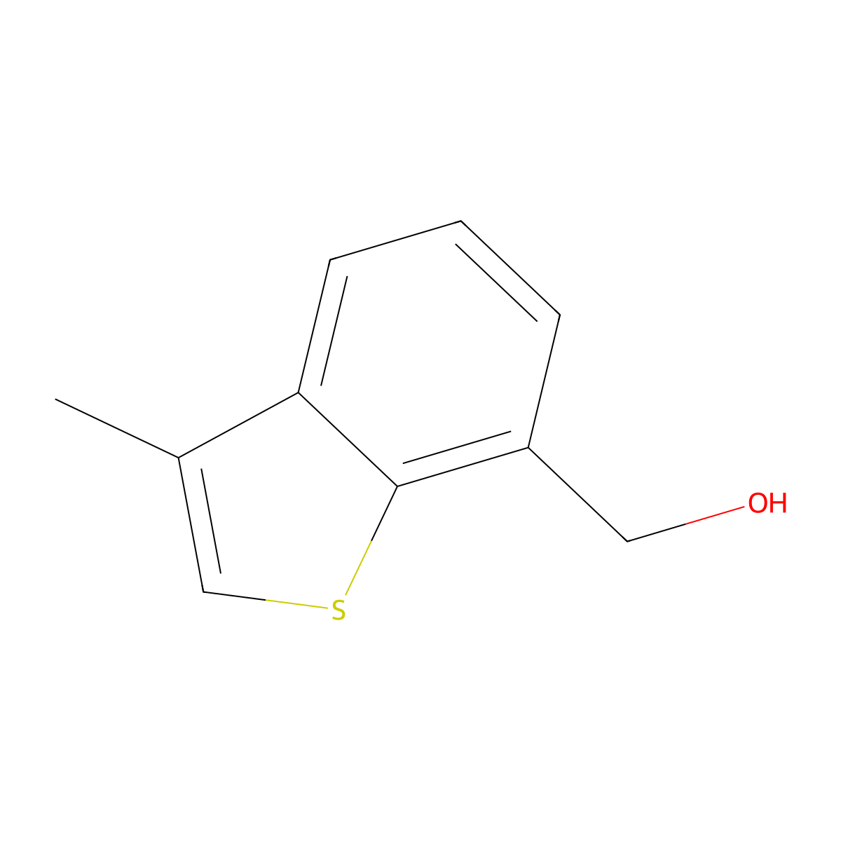 (3-Methyl-1-benzothiophen-7-yl)methanol molecular structure, CAS 130220-06-3