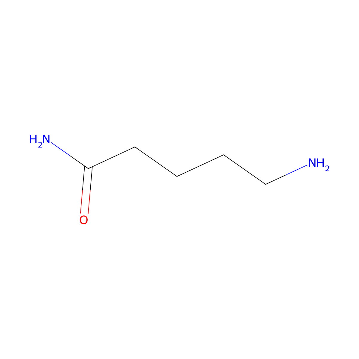 5-Aminopentanamide molecular structure, CAS 13023-70-6