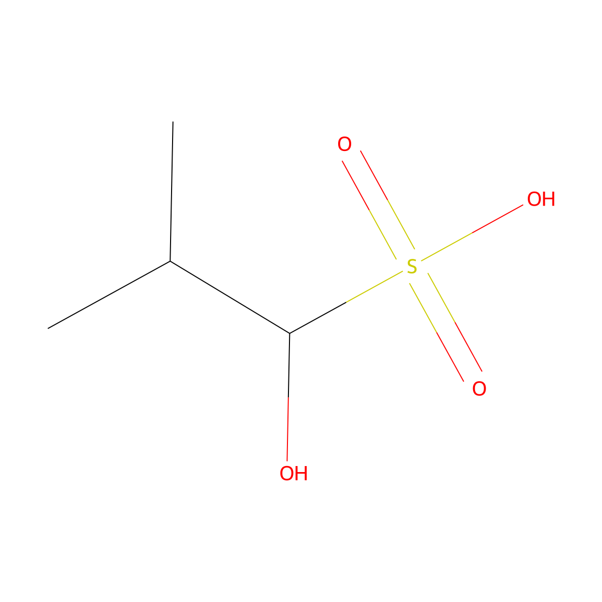 1-Hydroxy-2-methyl-1-propanesulfonic acid molecular structure, CAS 13023-74-0