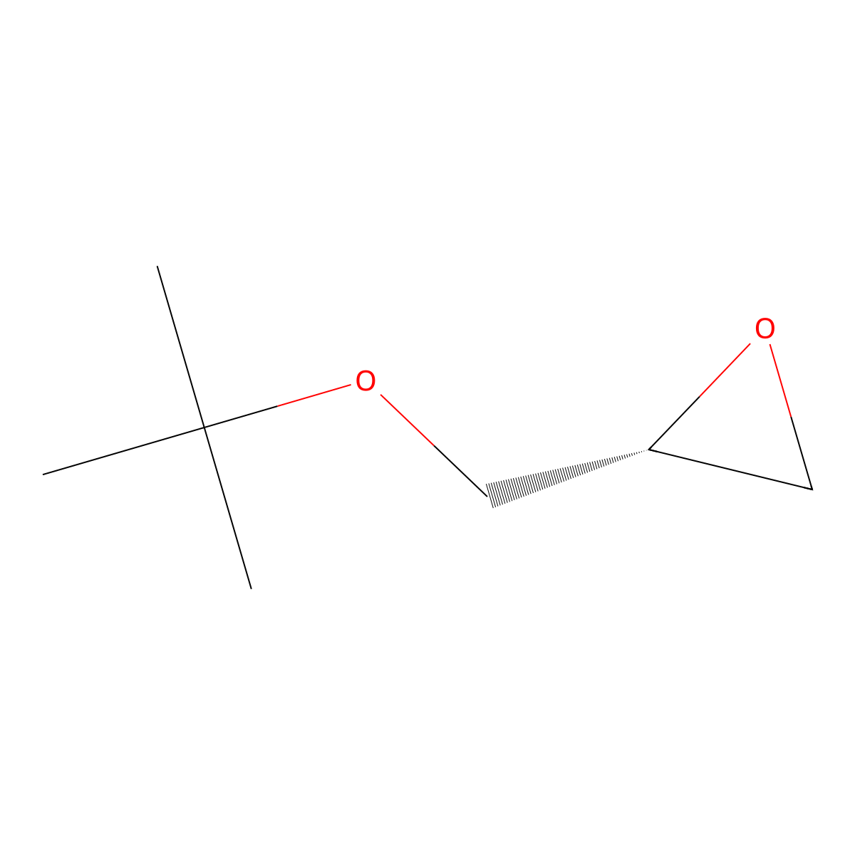 tert-Butyl glycidyl ether, (-)- molecular structure, CAS 130232-98-3
