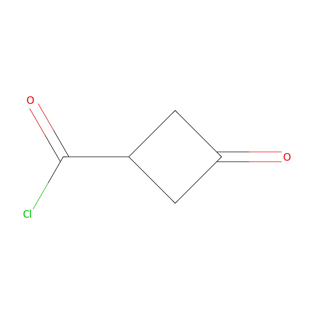 3-Oxocyclobutanecarbonyl chloride molecular structure, CAS 130233-77-1