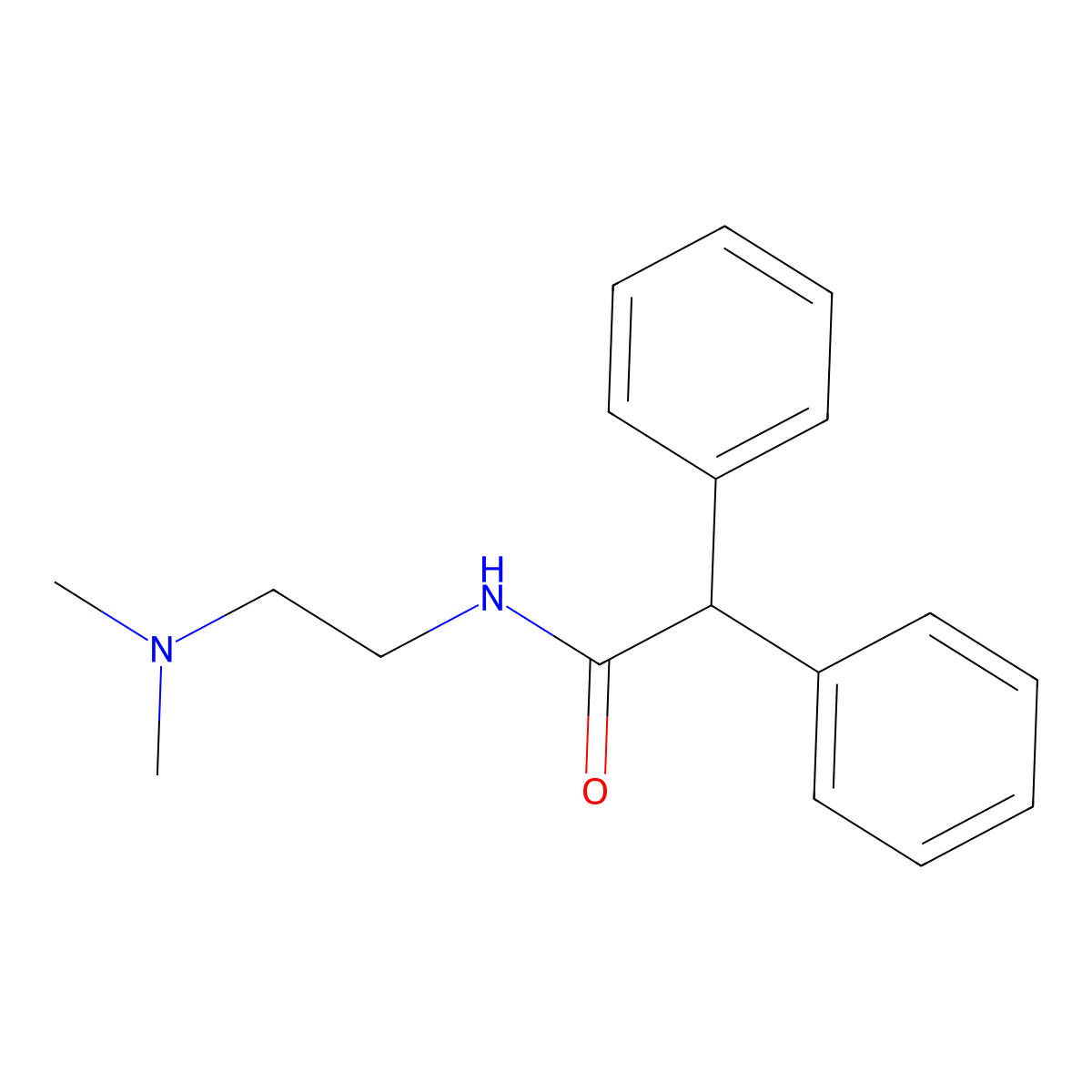 N-[2-(Dimethylamino)ethyl]-2,2-diphenylacetamide molecular structure, CAS 130234-38-7