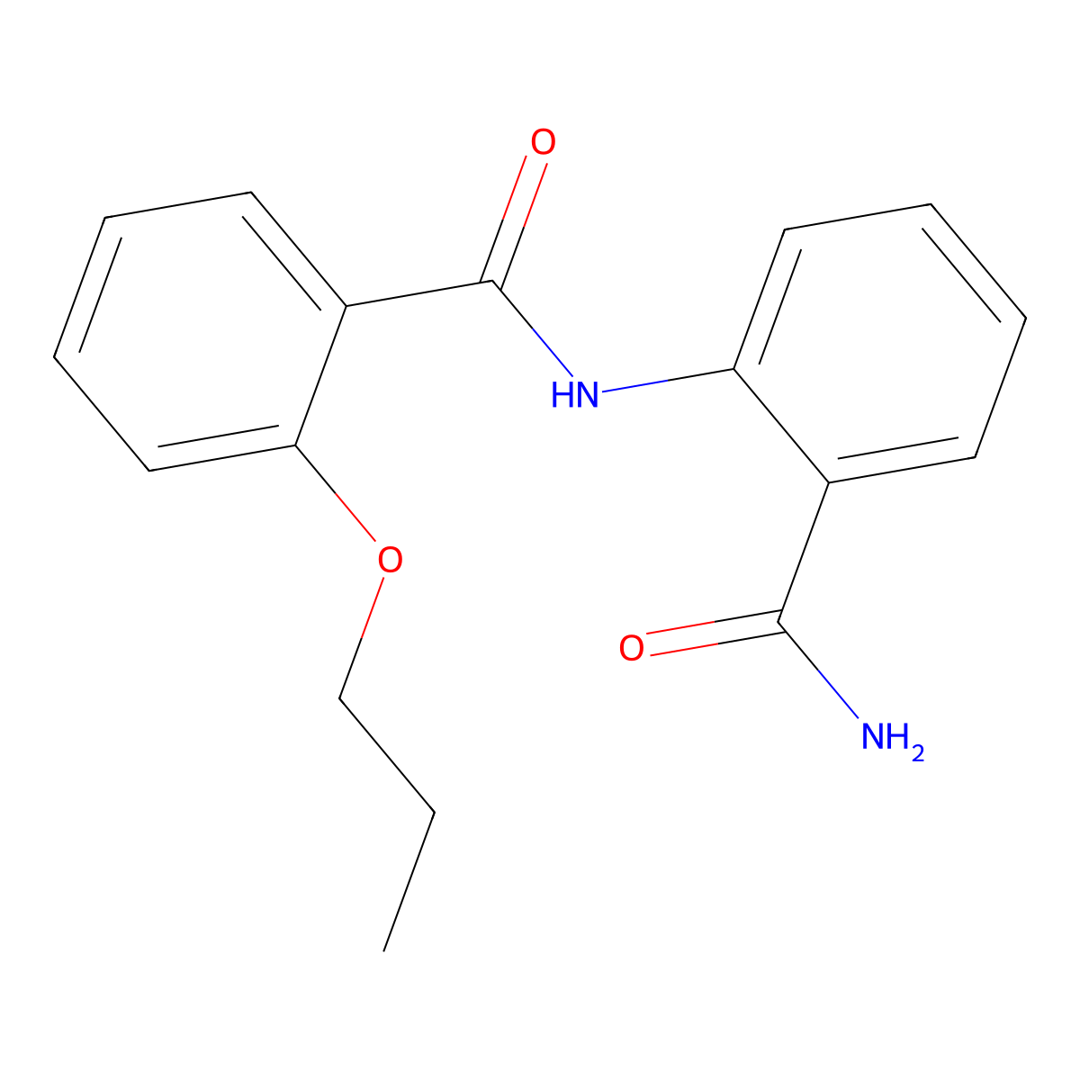 2-[(2-Propoxybenzoyl)amino]benzamide molecular structure, CAS 130239-66-6
