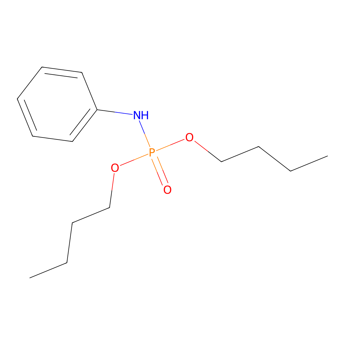 Phosphoramidic acid, phenyl-, dibutyl ester molecular structure, CAS 13024-84-5