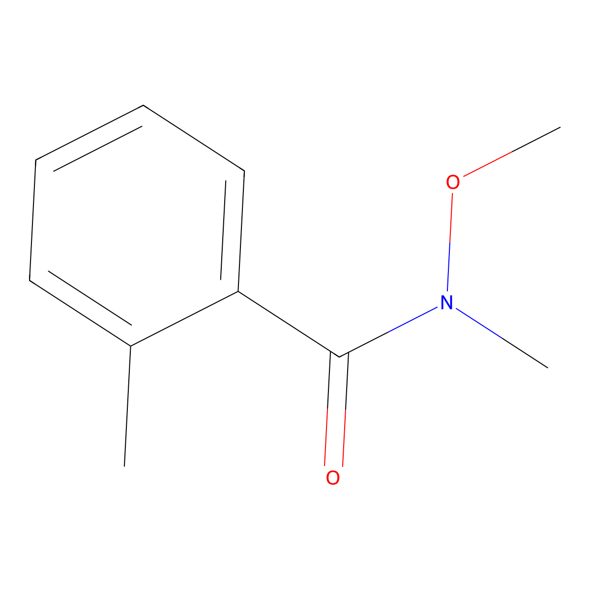 N-methoxy-N,2-dimethylbenzamide molecular structure, CAS 130250-61-2