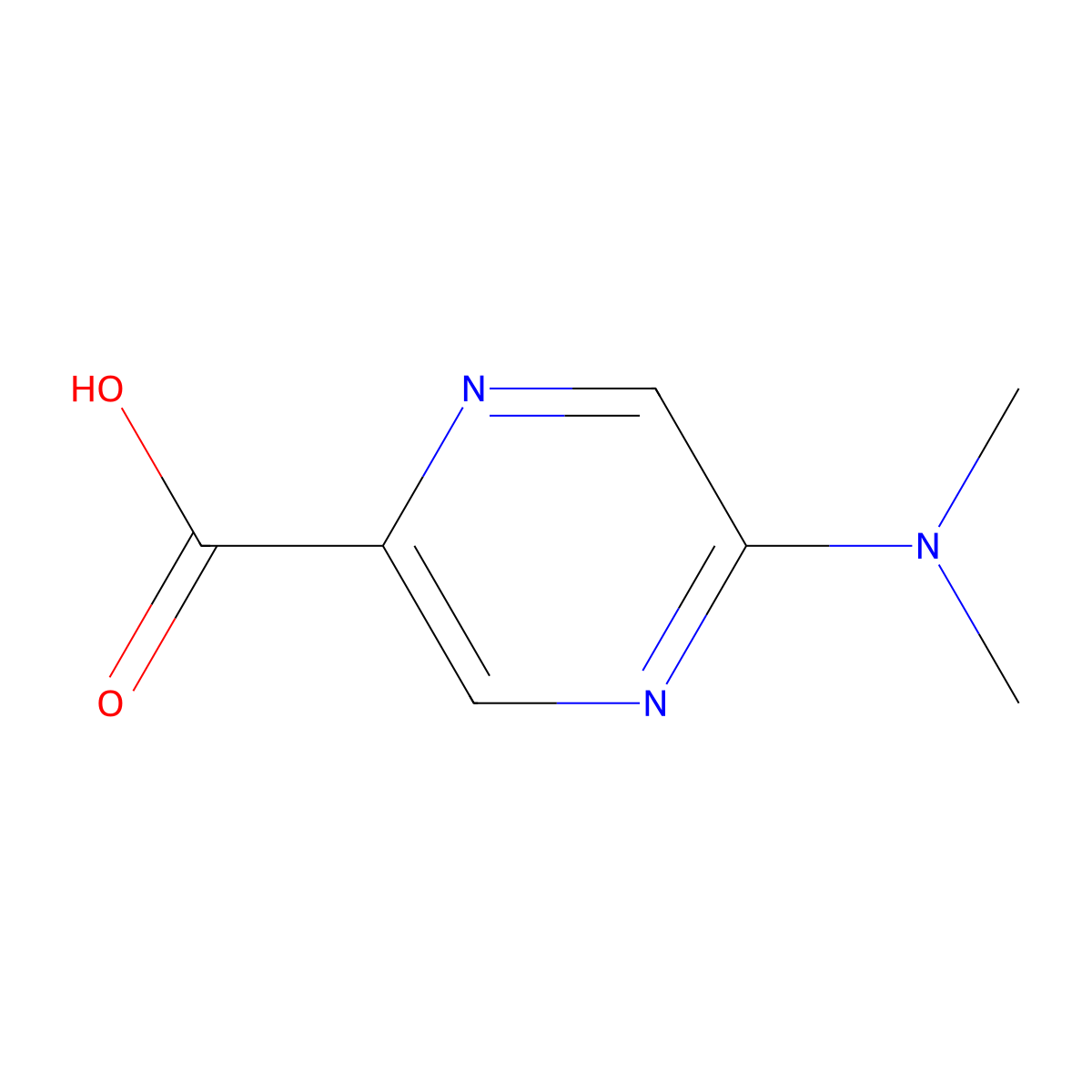 5-(Dimethylamino)pyrazine-2-carboxylic acid molecular structure, CAS 1302581-08-3