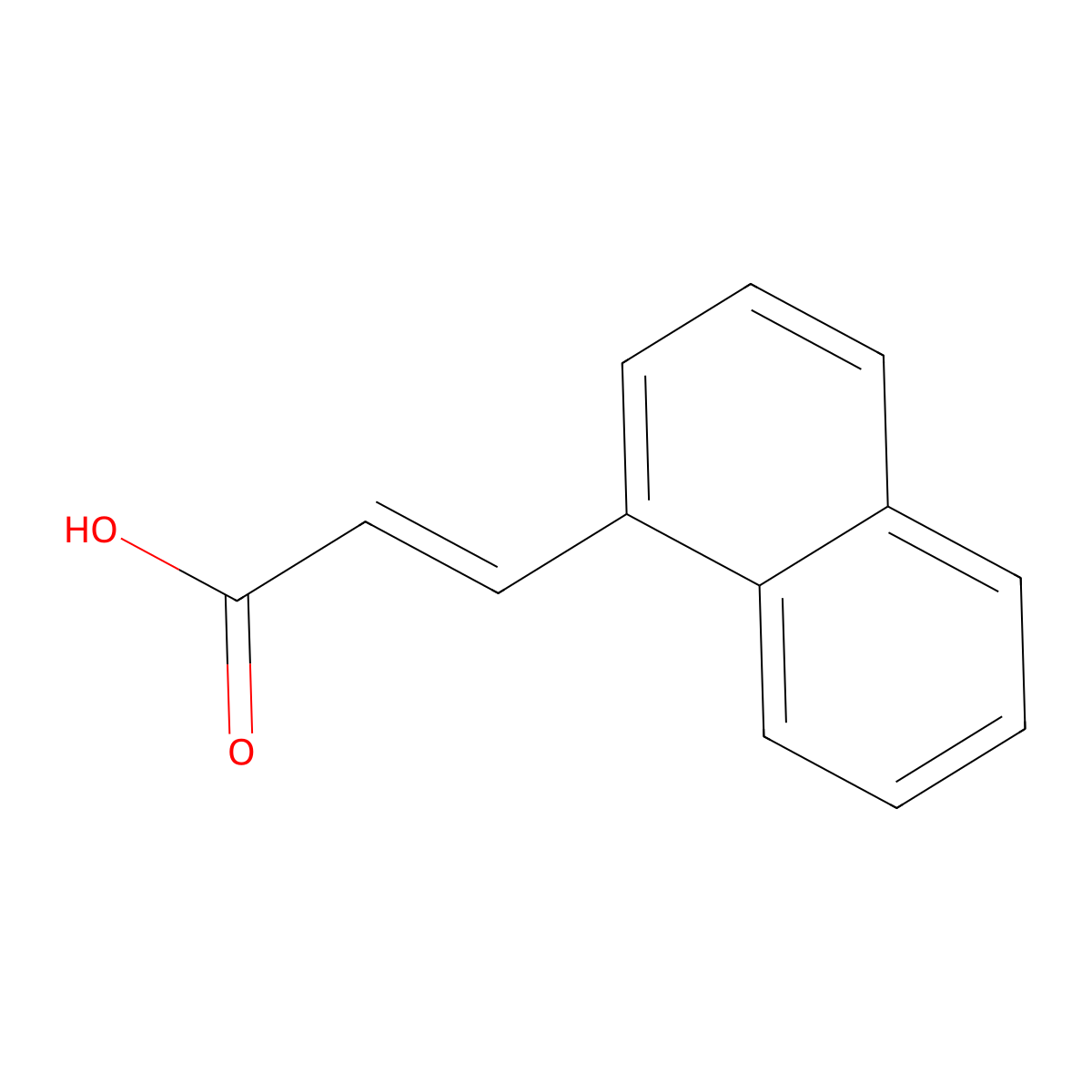 3-(1-Naphthyl)acrylic acid molecular structure, CAS 13026-12-5