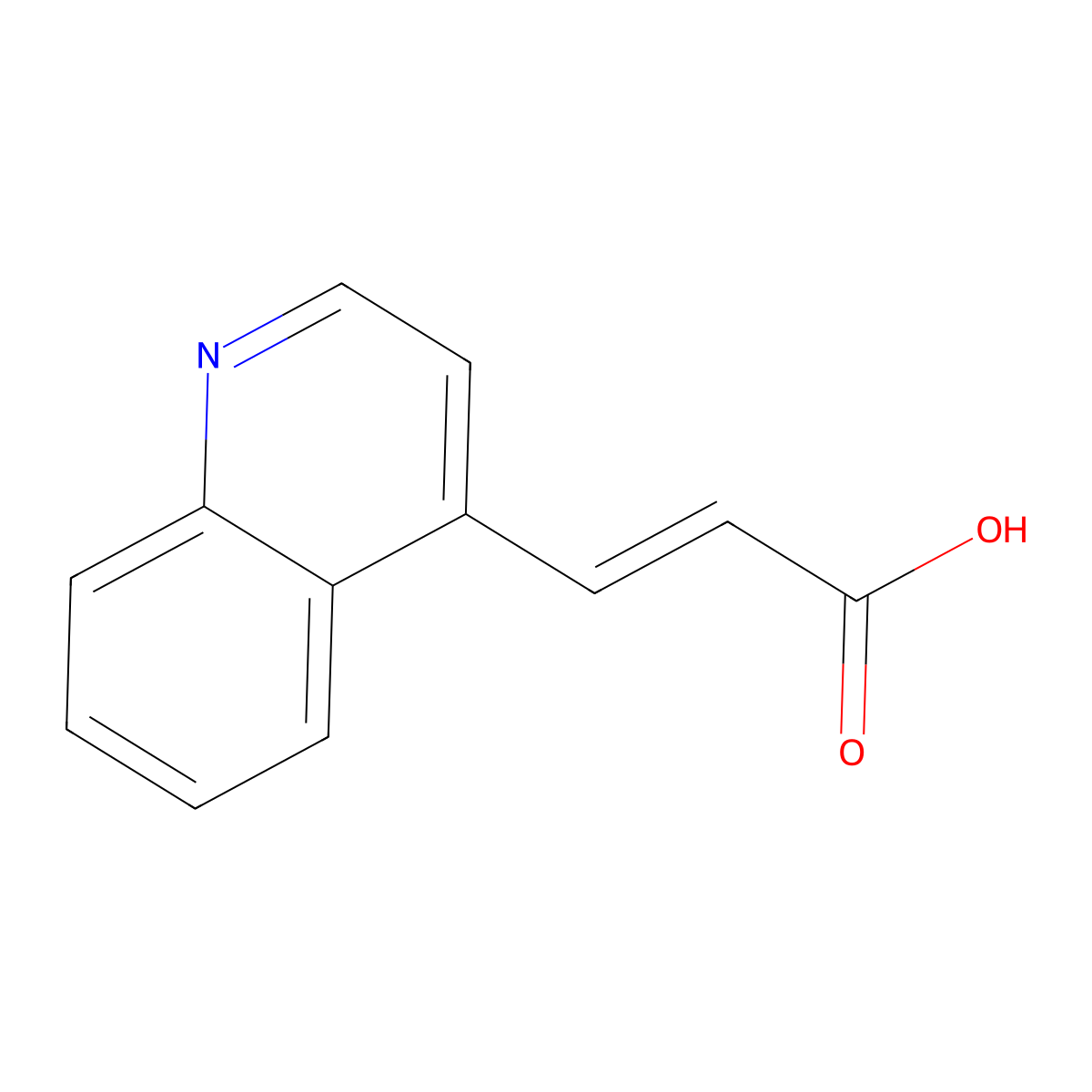 3-Quinolin-4-ylprop-2-enoic acid molecular structure, CAS 13026-20-5