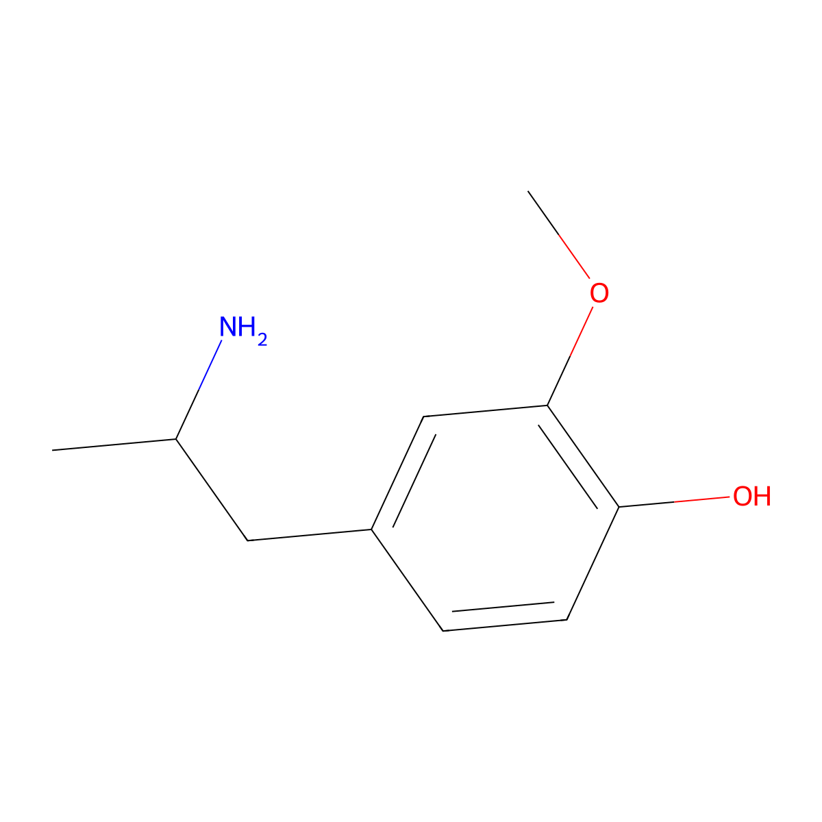 3-O-Methyl-Alpha-Methyldopamine molecular structure, CAS 13026-44-3