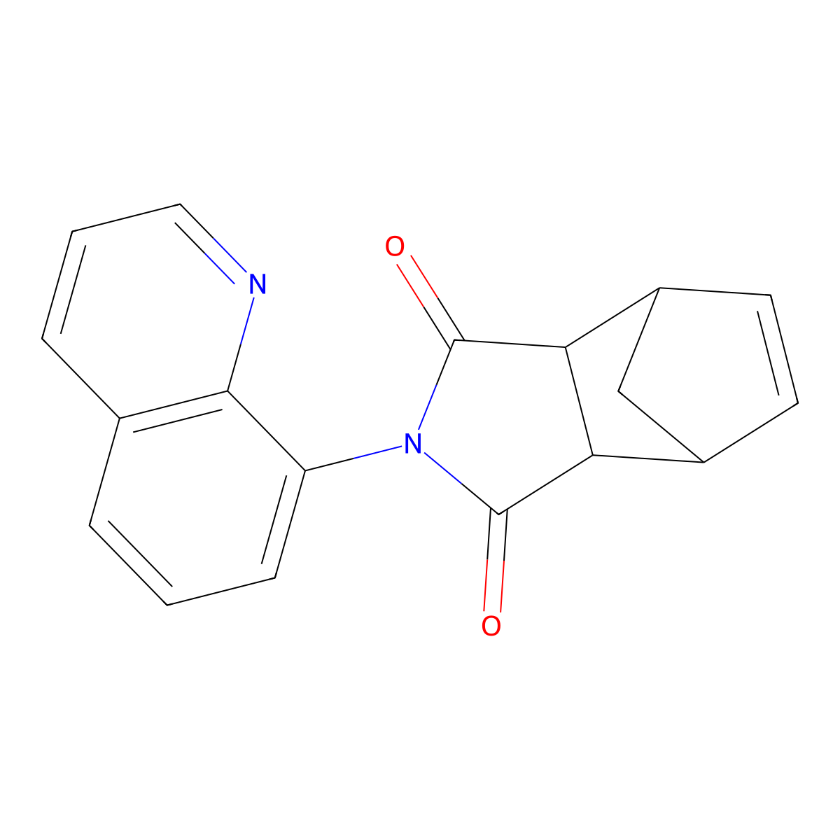 2-(quinolin-8-yl)-3a,4,7,7a-tetrahydro-1H-4,7-methanoisoindole-1,3(2H)-dione molecular structure, CAS 130260-37-6