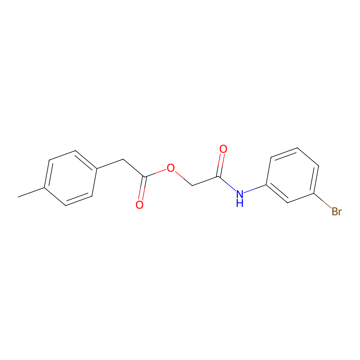 2-[(3-Bromophenyl)amino]-2-oxoethyl (4-methylphenyl)acetate molecular structure, CAS 1302611-28-4