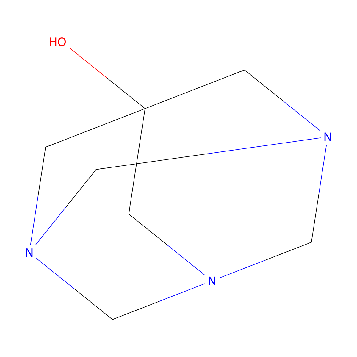 1,3,5-Triazatricyclo[3.3.1.13,7]decan-7-OL molecular structure, CAS 130267-10-6