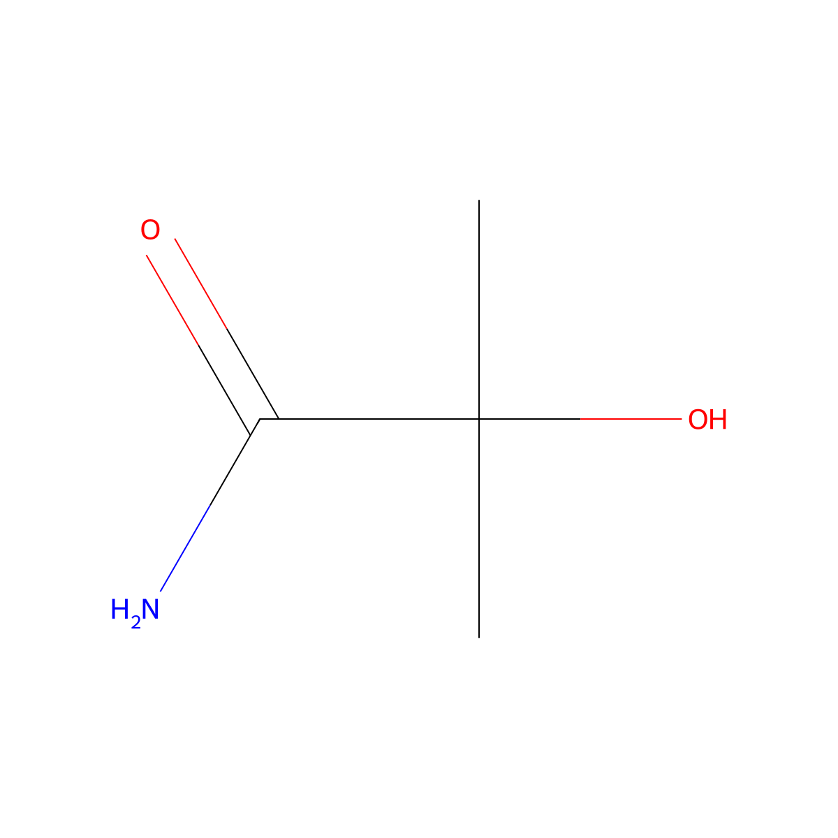 Propanamide, 2-hydroxy-2-methyl- molecular structure, CAS 13027-88-8