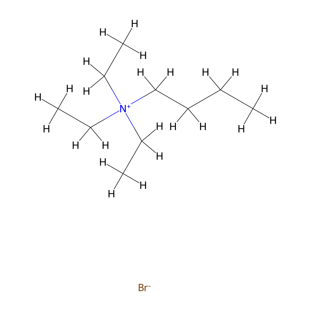 (1-Butyl)triethylammonium bromide molecular structure, CAS 13028-69-8