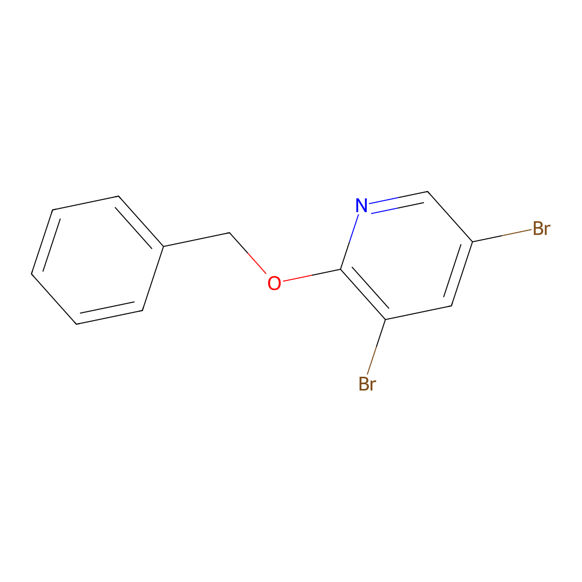 2-(Benzyloxy)-3,5-dibromopyridine molecular structure, CAS 130284-00-3