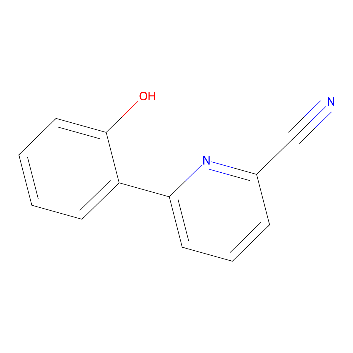 2-(o-Hydroxyphenyl)-6-cyanopyridine molecular structure, CAS 130284-01-4