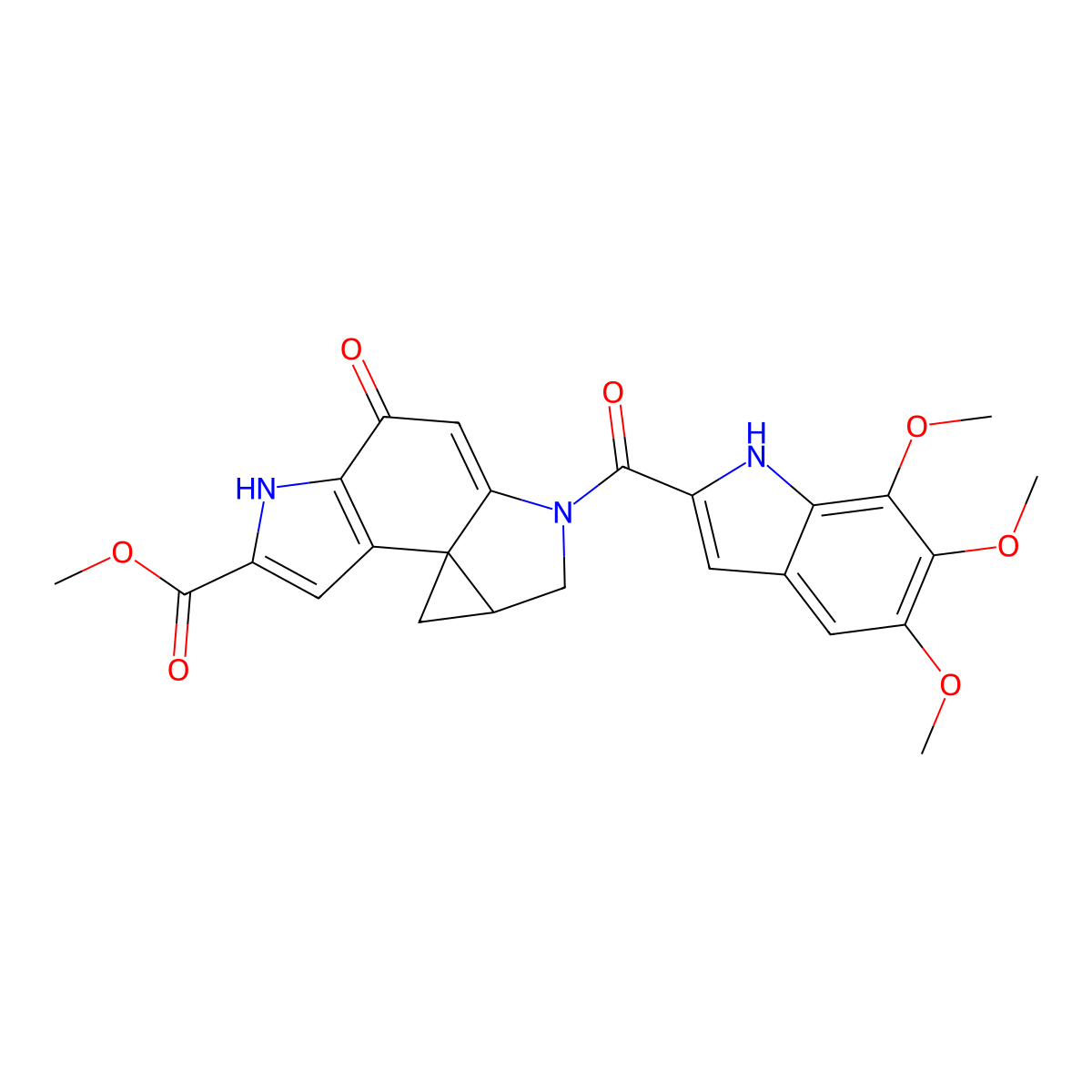 Duocarmycin Sa molecular structure, CAS 130288-24-3