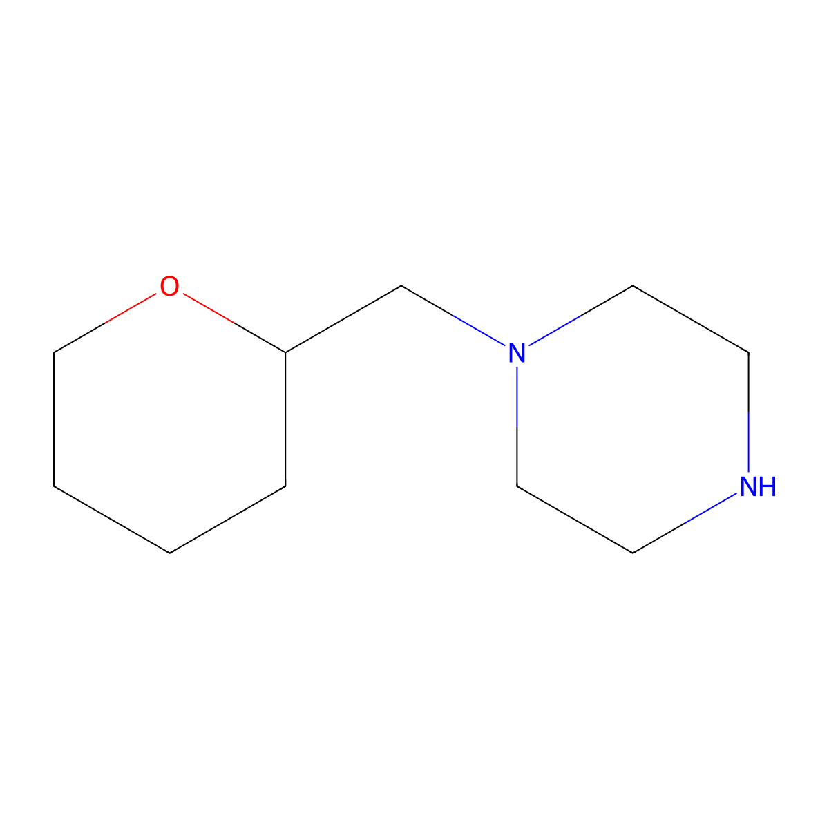 1-[(Oxan-2-yl)methyl]piperazine molecular structure, CAS 130288-92-5