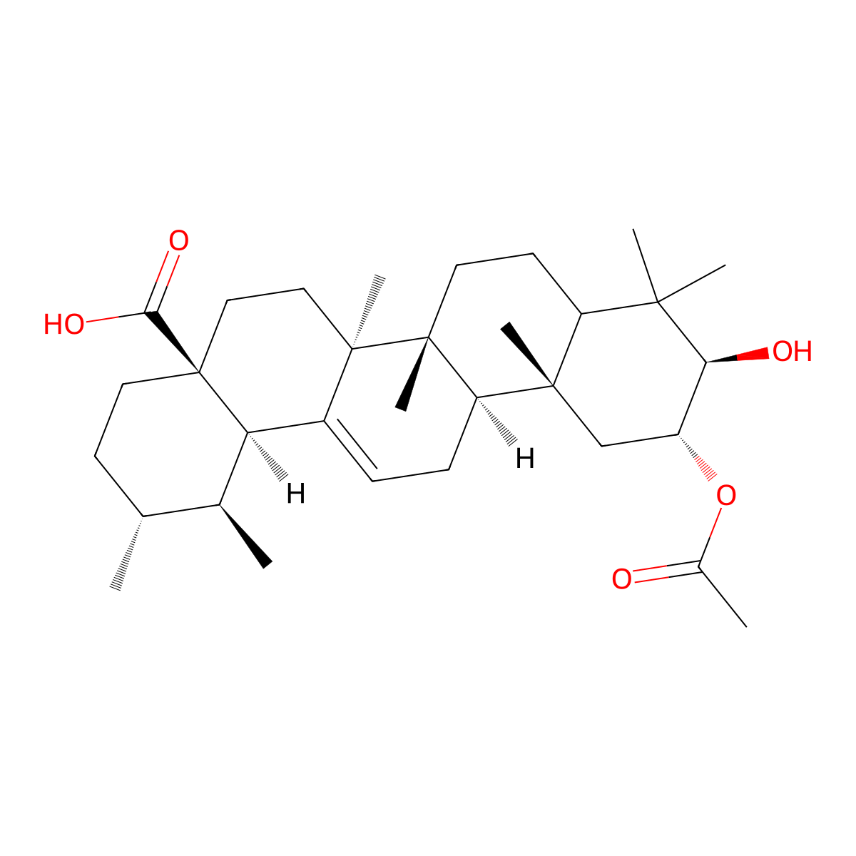 Cecropic acid molecular structure, CAS 130289-37-1