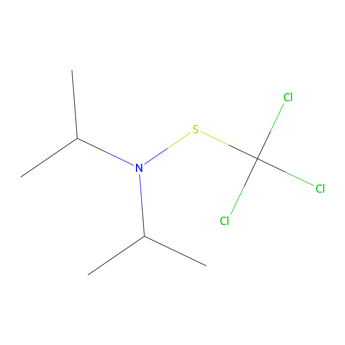 N,N-Diisopropyl-S-(trichloromethyl)thiohydroxylamine molecular structure, CAS 13029-21-5
