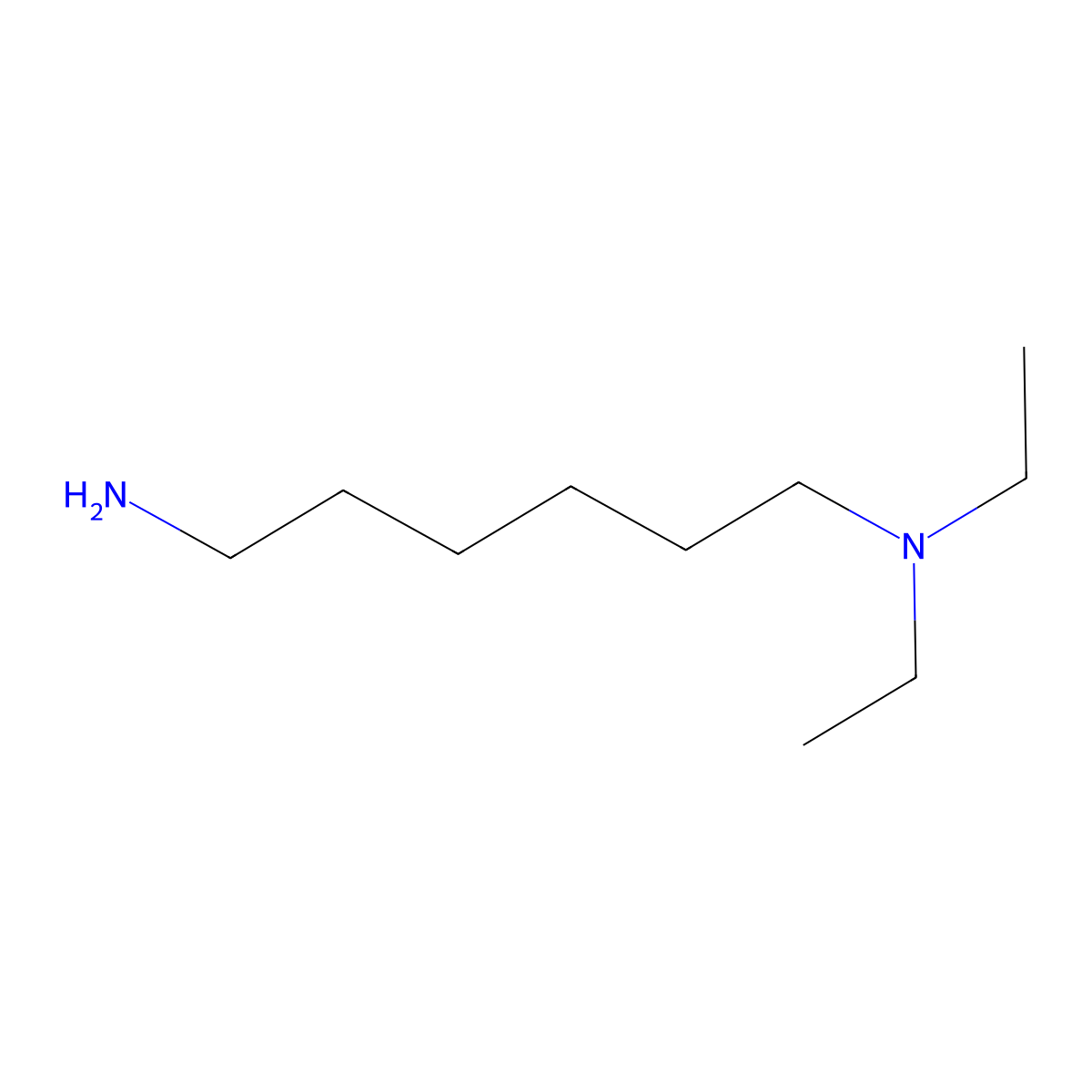 1,6-Hexanediamine, N,N-diethyl- molecular structure, CAS 13029-29-3